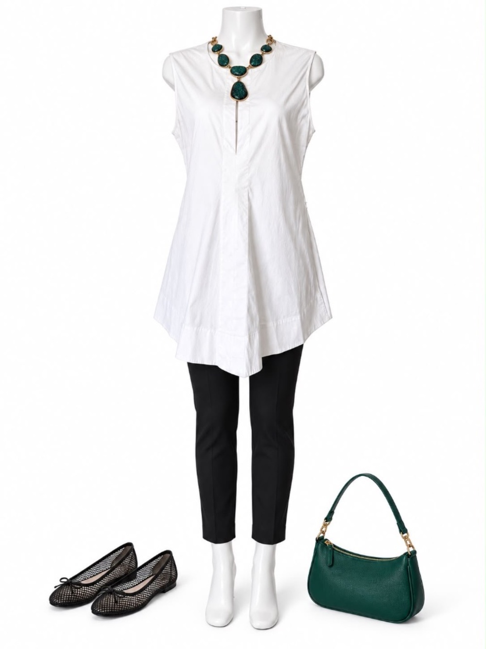 Theory White Sleeveless Asymmetrical Tunic Top Size S